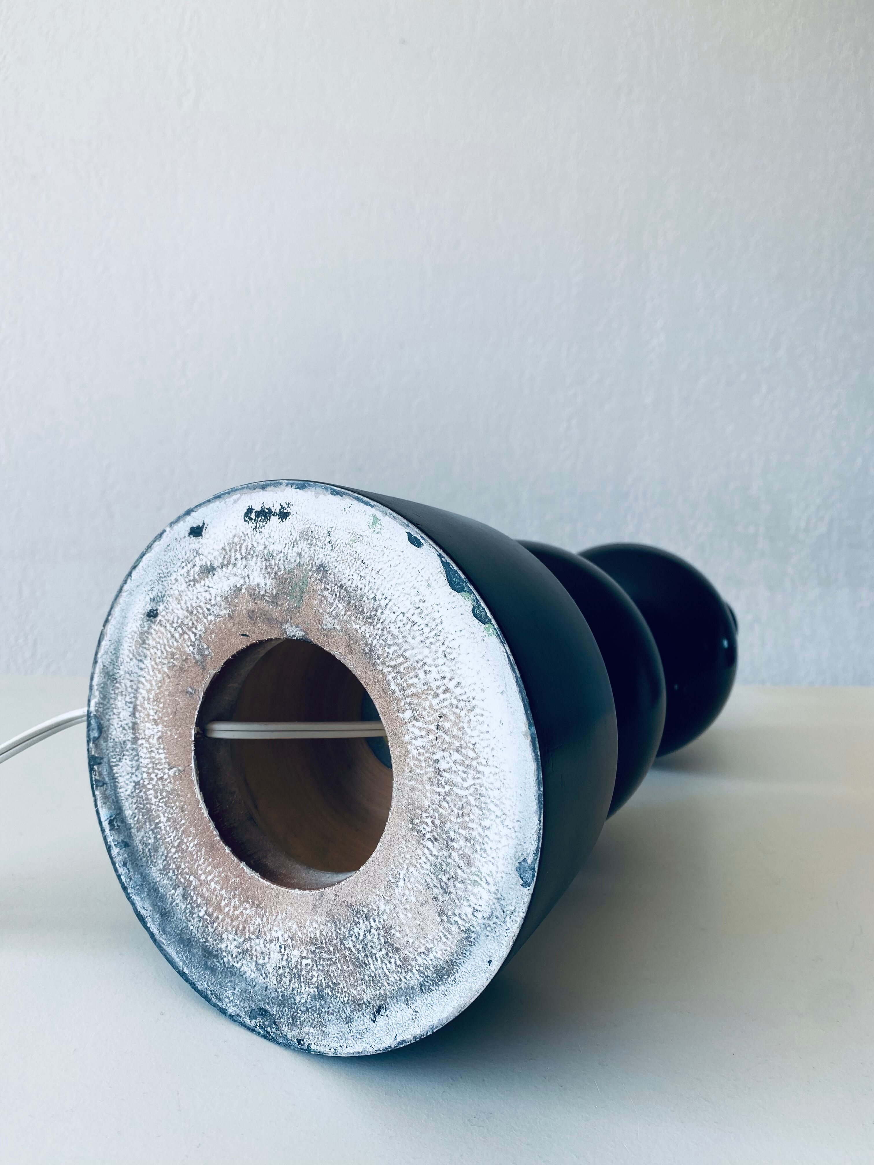 Vintage turned wooden lamp
