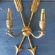 Pair of bronze empire wall sconces