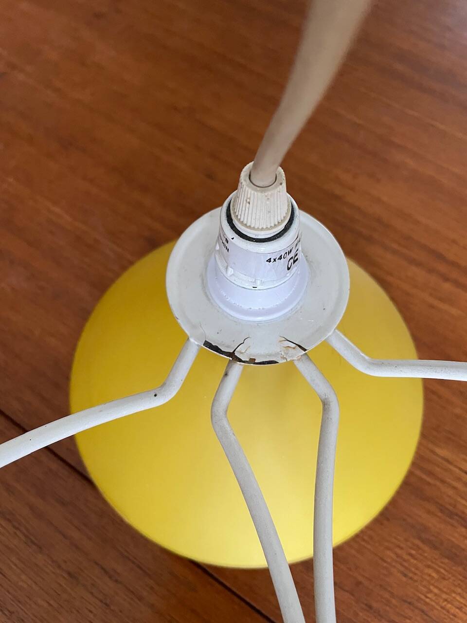 Vintage 3-light pendant light by Le Dauphin circa 1980s