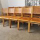 Set of 10 vintage theater chairs compass feet
