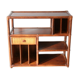 Bamboo shelf bookcase cabinet