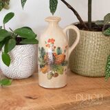 Vintage Ceramic Jug Vase With Autumnal Painting, Fall & Thanksgiving