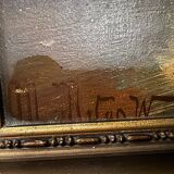 Oil on panel signed still life bouquet of roses 1936