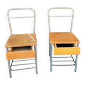 Diane chairs with drawer, 1950s school boarding house.