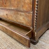 English chest of drawers circa 1920 mahogany veneer and marble top