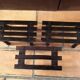 Step foot rest wooden foot stool vintage brutalist