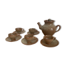 Teapot and stoneware cups