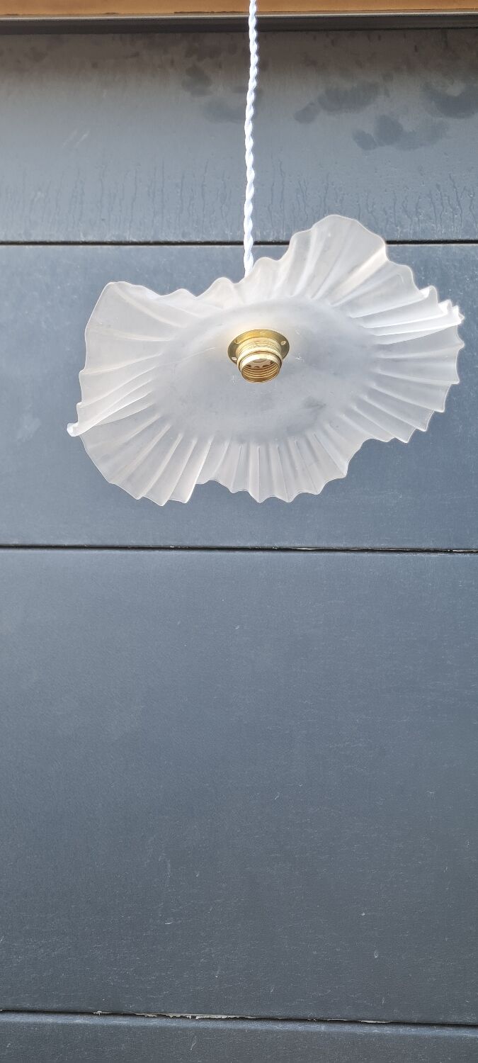 Frosted glass pendant light