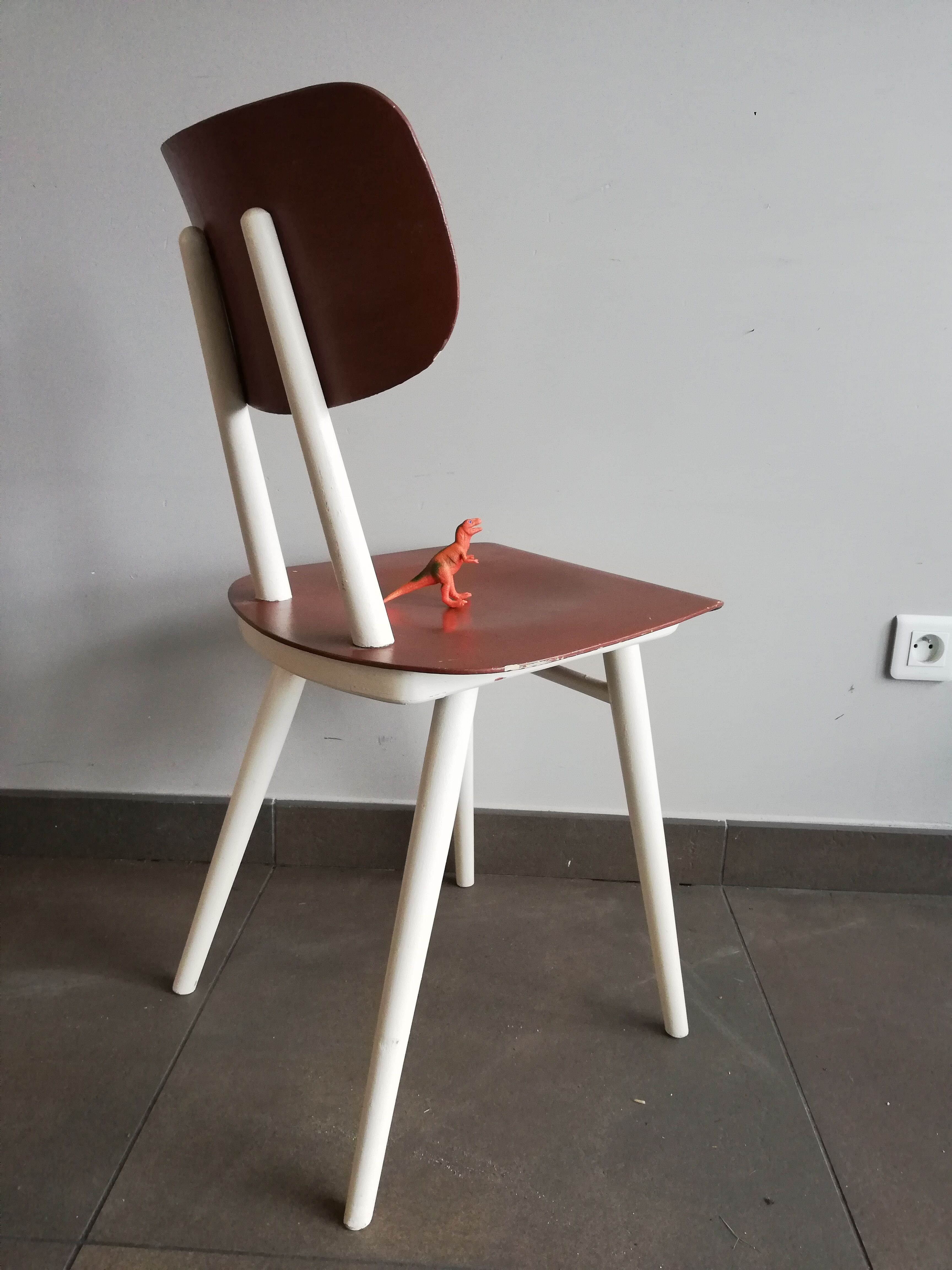 2 vintage Czech wooden chairs, Ton ex Thonet, 1960