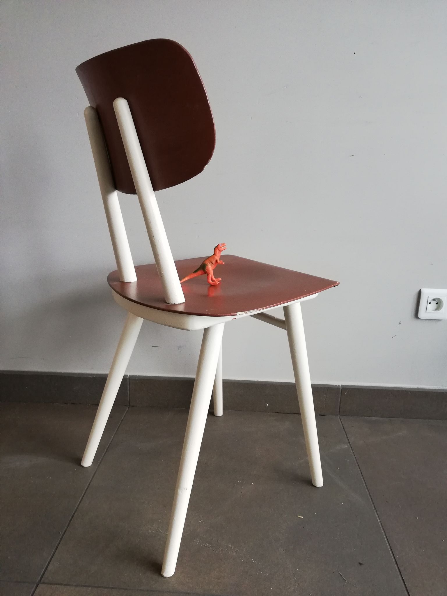 2 vintage Czech wooden chairs, Ton ex Thonet, 1960