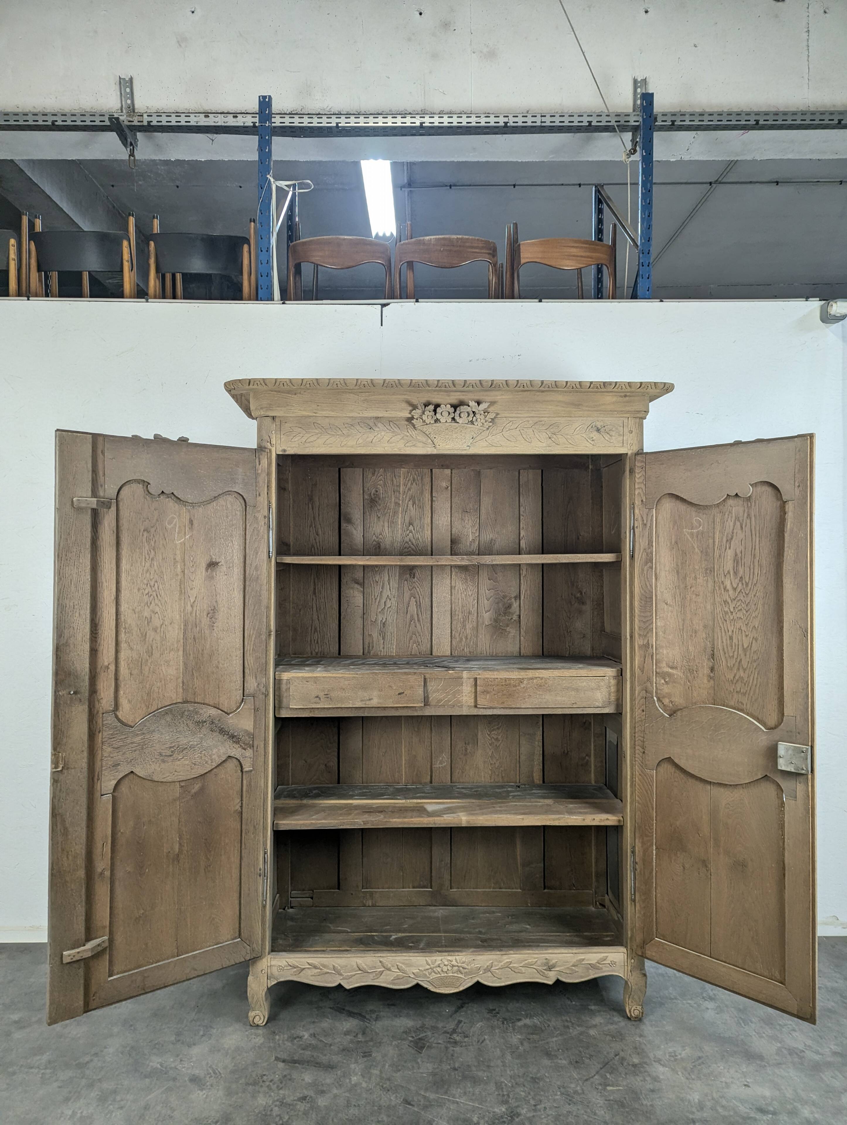 Norman wedding wardrobe in stripped oak