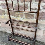 Porte-manteaux Bambou sur pied vintage 1930s bois courbé