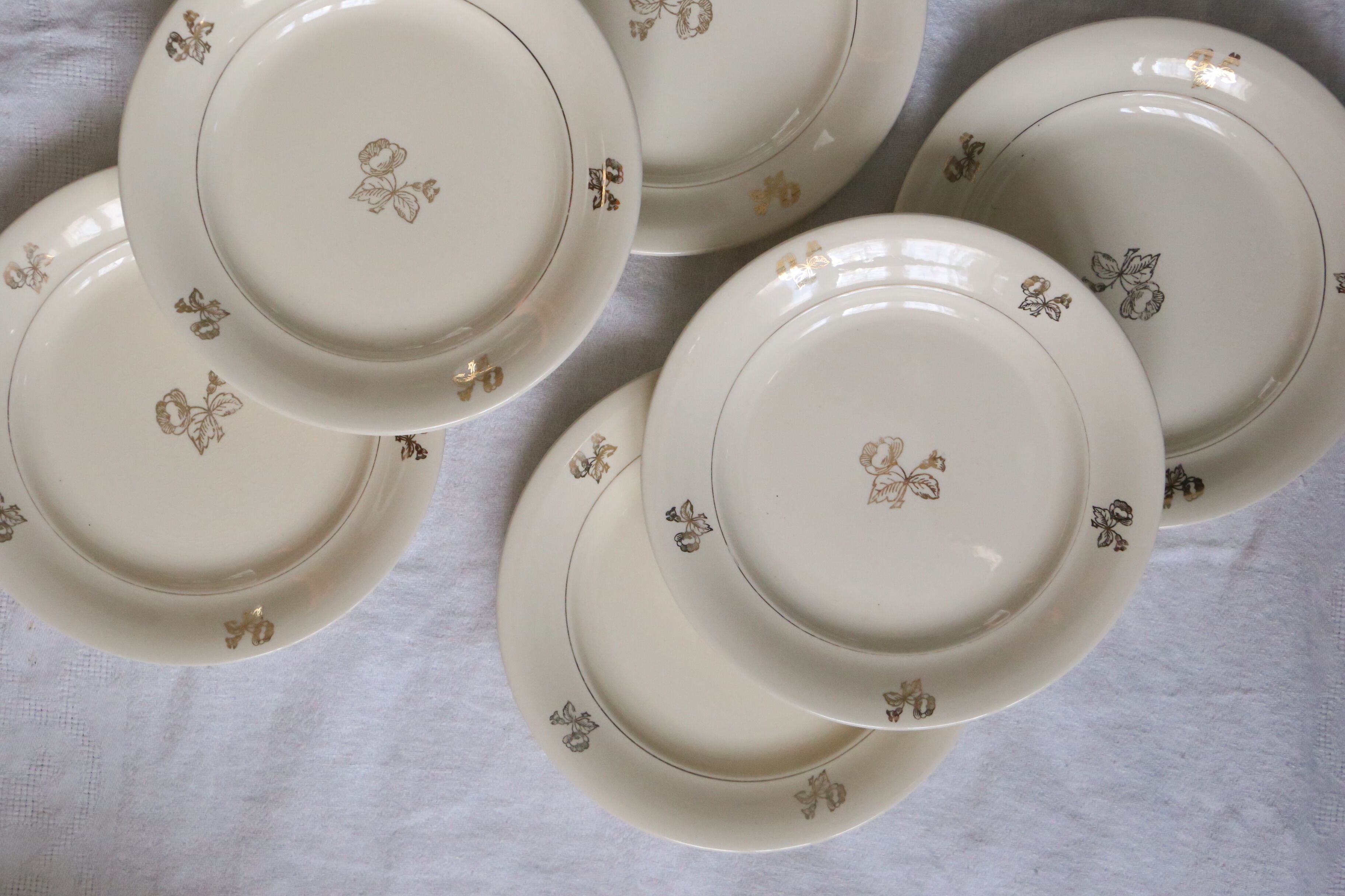 Set of 6 dessert plates Villeroy and Boch, vintage, Germany