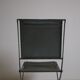 Foldable chair in wrought iron and leather. c. 1950