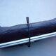 XDark brown leather chaise longue