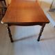 Wooden table with extensions – curved edge & turned legs