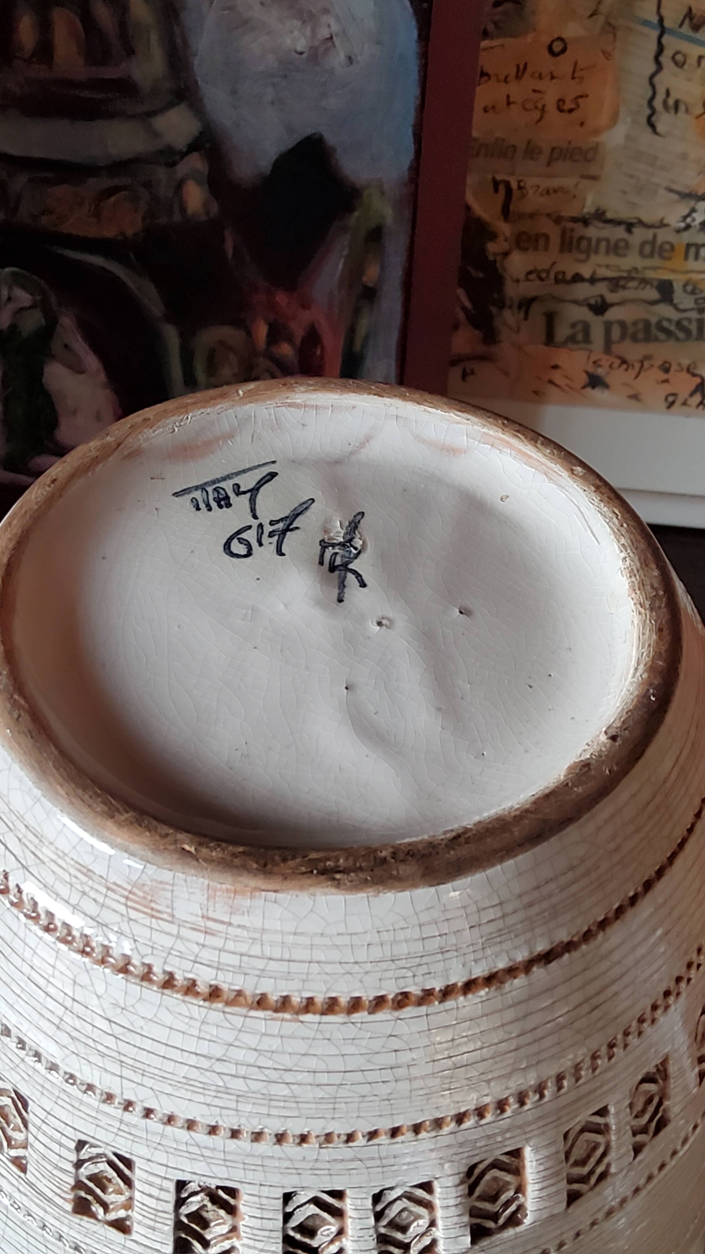 Ceramic vase by Aldo Londi for Bitossi 30cm 1950