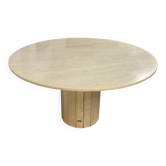 Table à manger en travertin Jean Charles pour Roche Bobois années 70