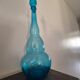 Large glass genie bottle from Empoli.