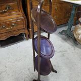 Folding mahogany cake stand