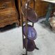 Folding mahogany cake stand