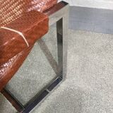 Ralph lauren leather & chrome lounge chair - usa 1990's