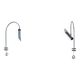 Rare Tharsis wall lamps by LP Oliva for Fase 1970s