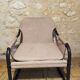 Fauteuil Ikea vintage en lin et métal