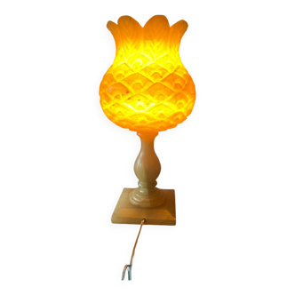 Alabaster tulip lamp