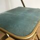 Vintage chaisor folding chair golden frame and blue velvet