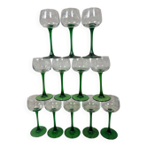12x vintage wine glasses – Luminarc