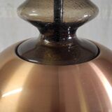 Scandinavian style pendant light in metal and glass - 60s/70s