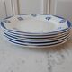 Set of 6 flat plates Digoin Sarreguemines model France