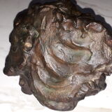 Portrait man of the ancient in bronze ephebe by Claude Mary