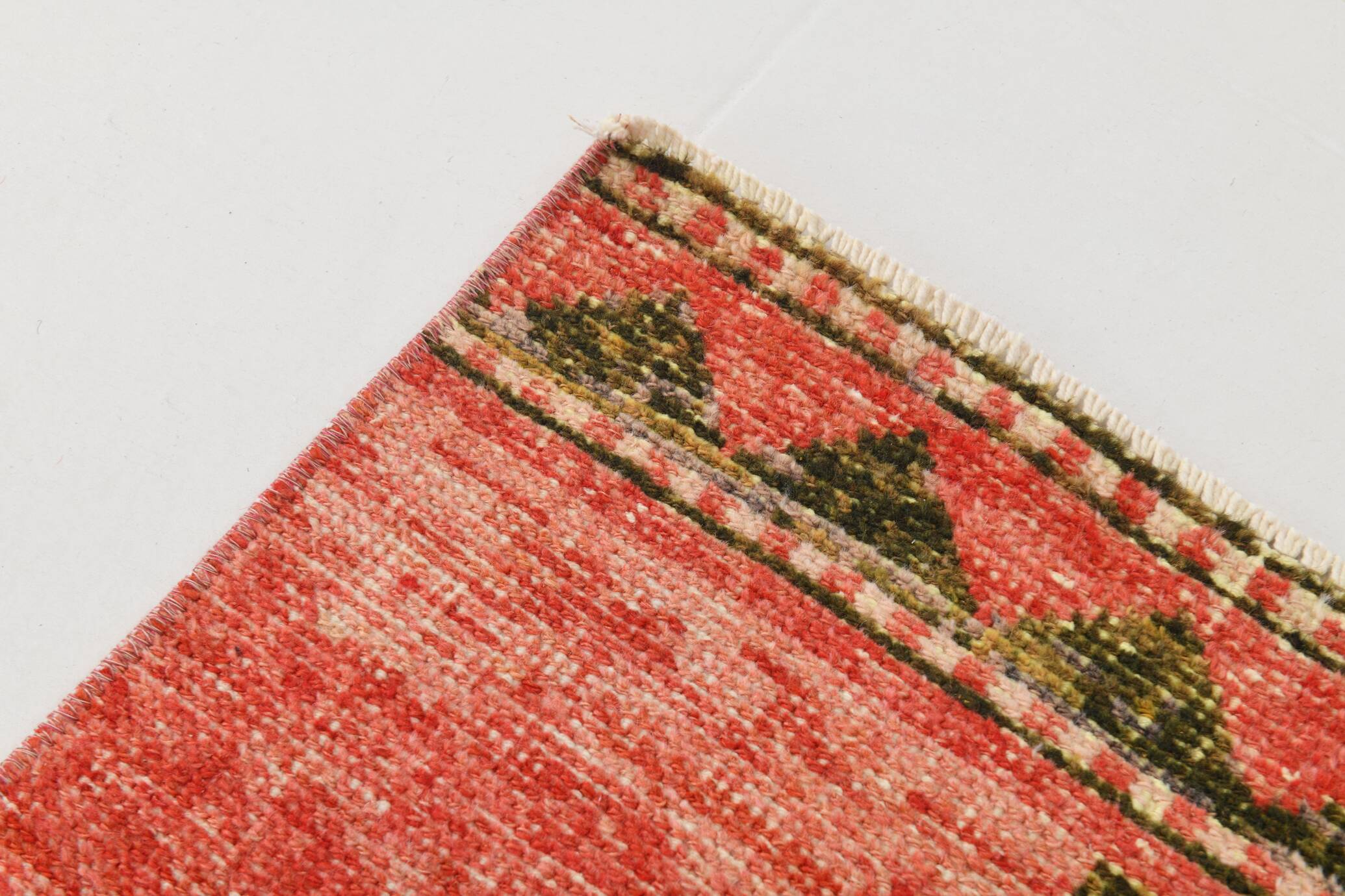 3x10 Rose Red Turkish Vintage Runner Rug,  80x309Cm SK 20304