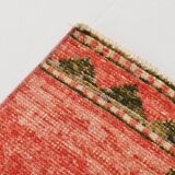3x10 Rose Red Turkish Vintage Runner Rug,  80x309Cm SK 20304