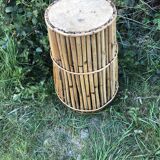 60s rattan bamboo umbrella holder