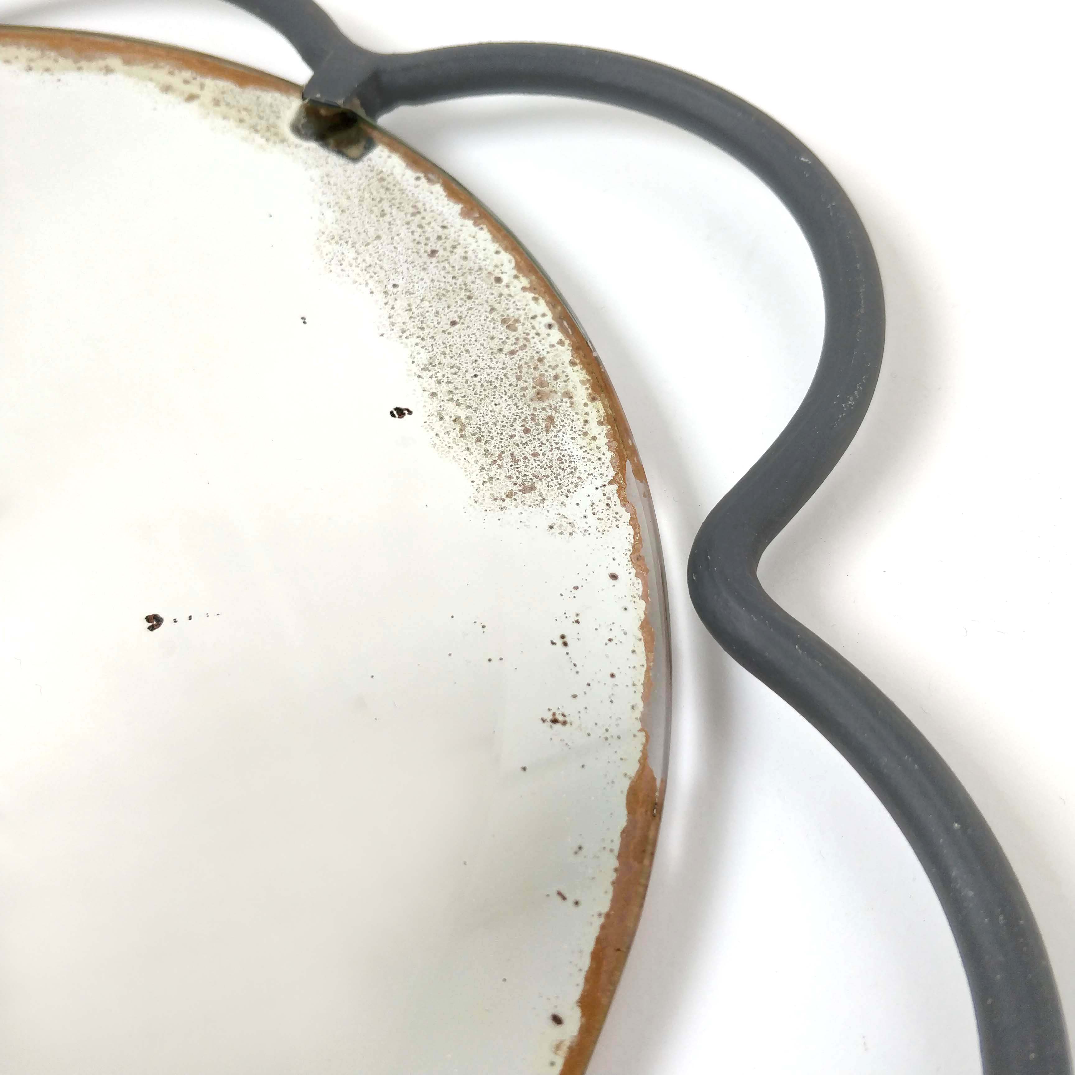 Bevel frame frame black metal flower 34x39cm