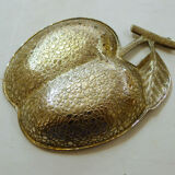 Pair of chrome metal apple cups