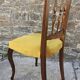 Paire de chaises 1900  bois & velours ocre doré — charme bourgeois