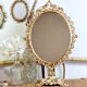 Golden metal psyche mirror 30x50cm
