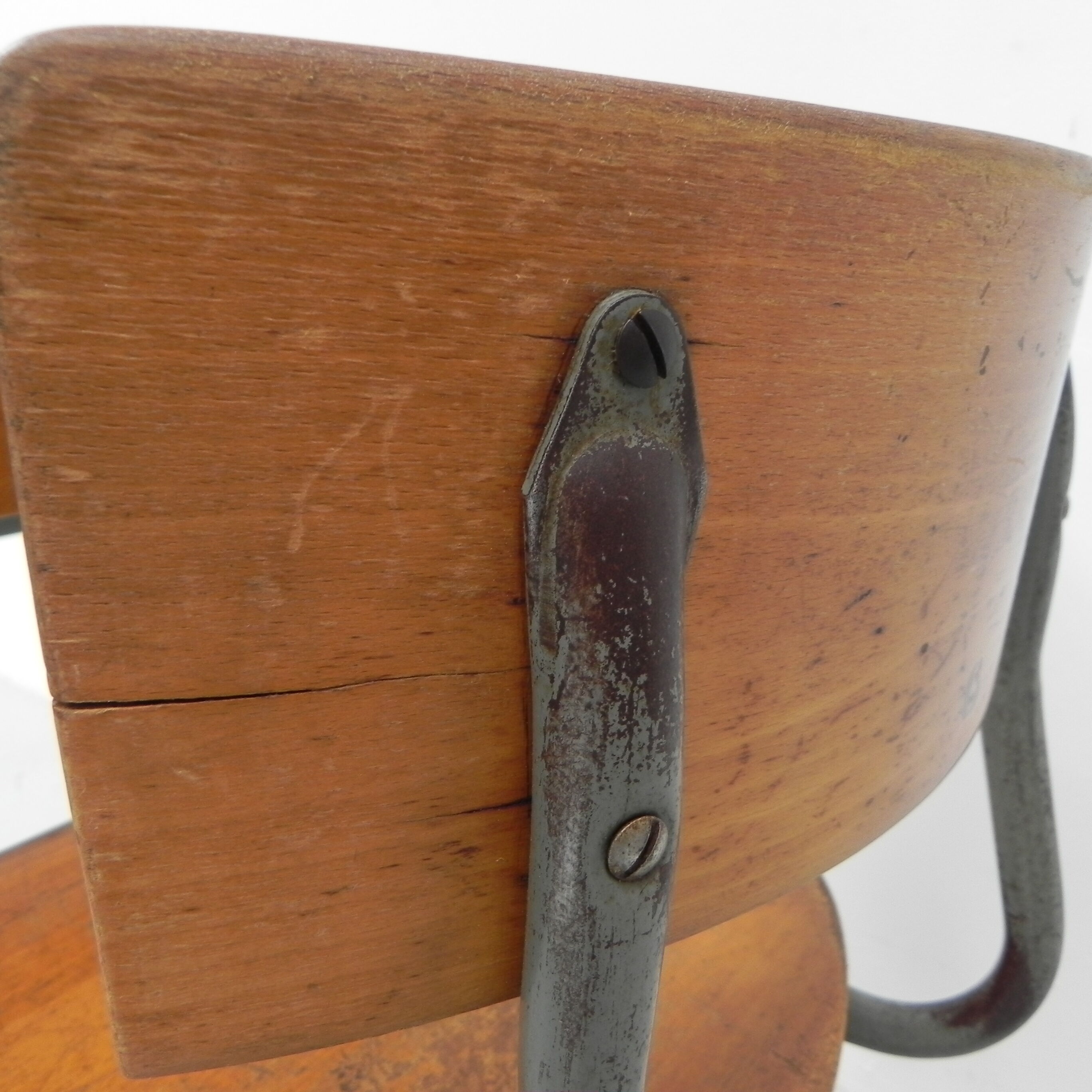 Desk and chair, industrial