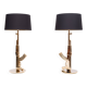 Original set of 2 Flos AK 47 Kalashnikov Table Gun Lamps by Philippe Starck