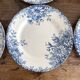 6 assiettes plates en terre de fer Gien "fleur d'automne"