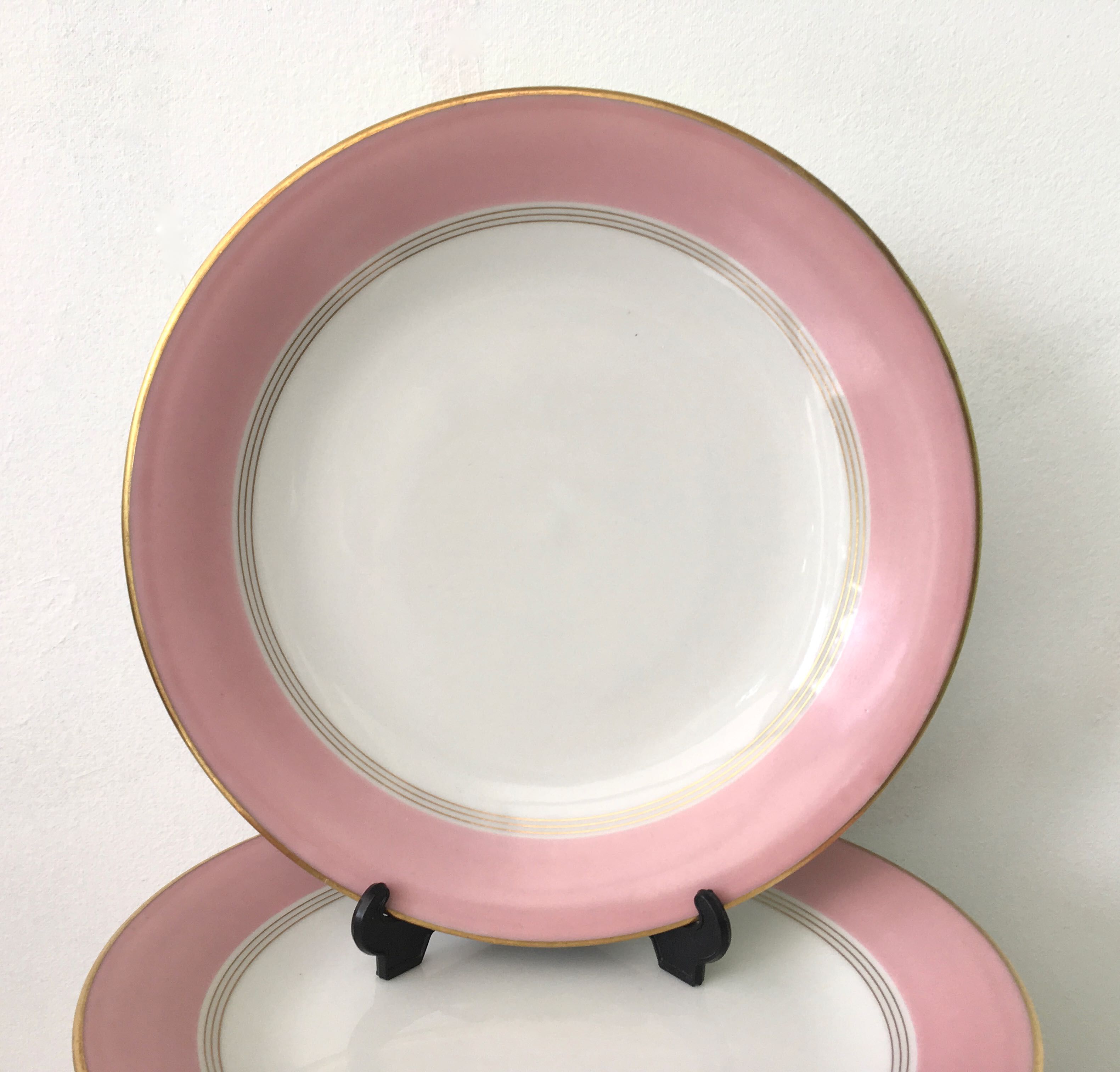 Set of 12 flat plates porcelain from Limoges