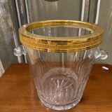 Saint Louis crystal champagne bucket with thistle thistle decor with rim