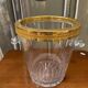 Saint Louis crystal champagne bucket with thistle thistle decor with rim