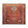 Handwoven rust wool carpet square oriental area rug - 134x136cm