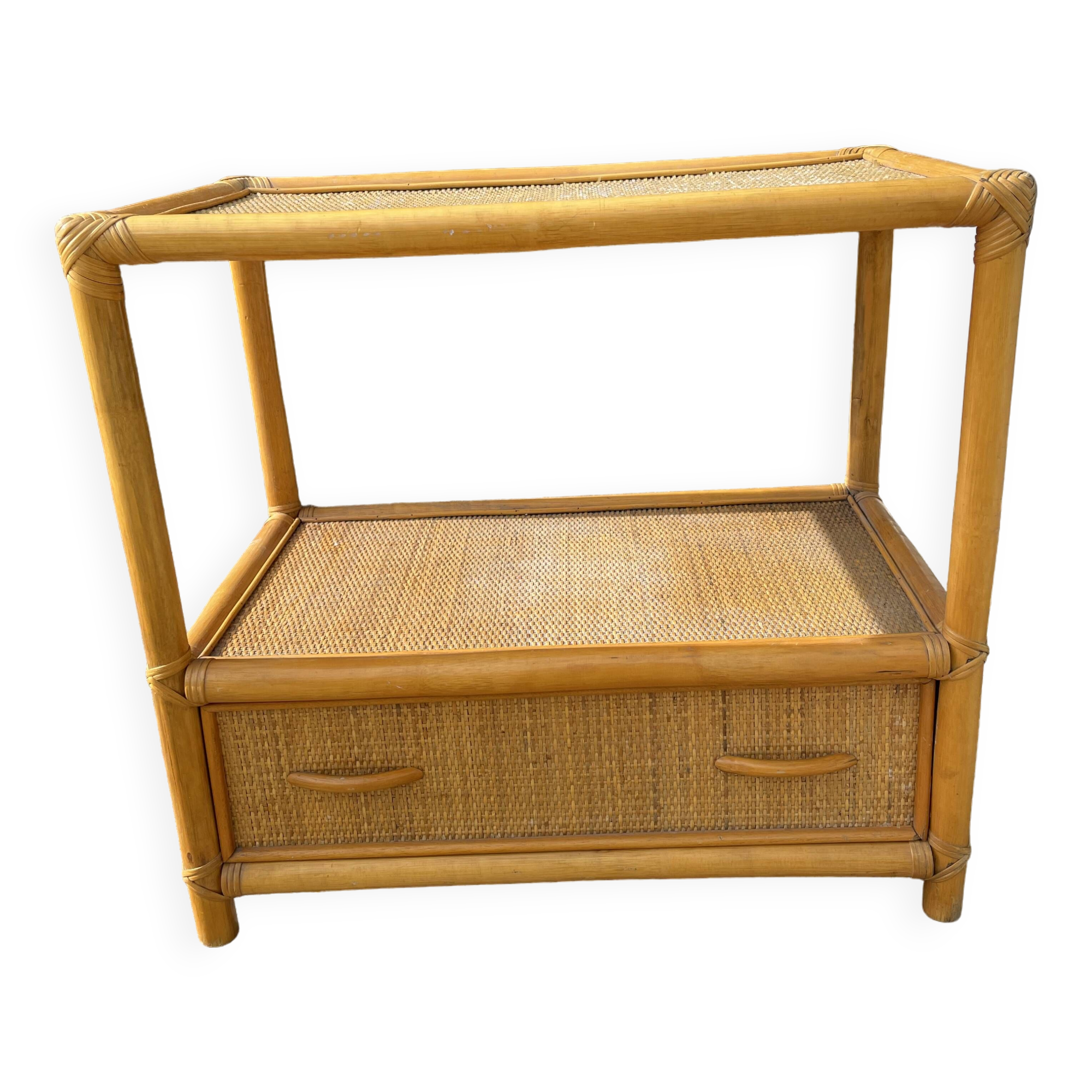 Low rattan furniture