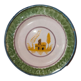 Assiette en faïence de Nevers, XIXème Siècle à décor de palais